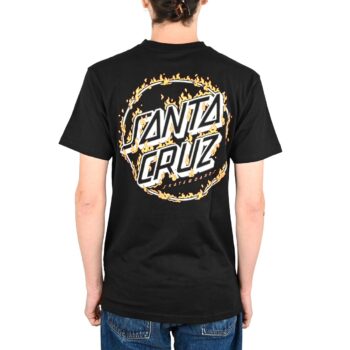 Santa Cruz Burnt Opus OVRSZD S/S T-Shirt - Black