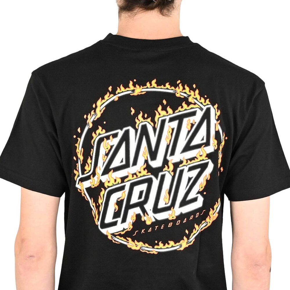 Santa Cruz Burnt Opus OVRSZD S/S T-Shirt - Black