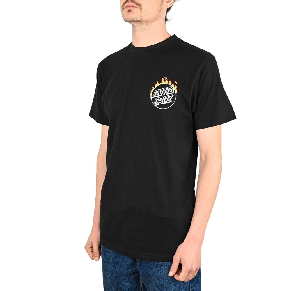 Santa Cruz Burnt Opus OVRSZD S/S T-Shirt - Black