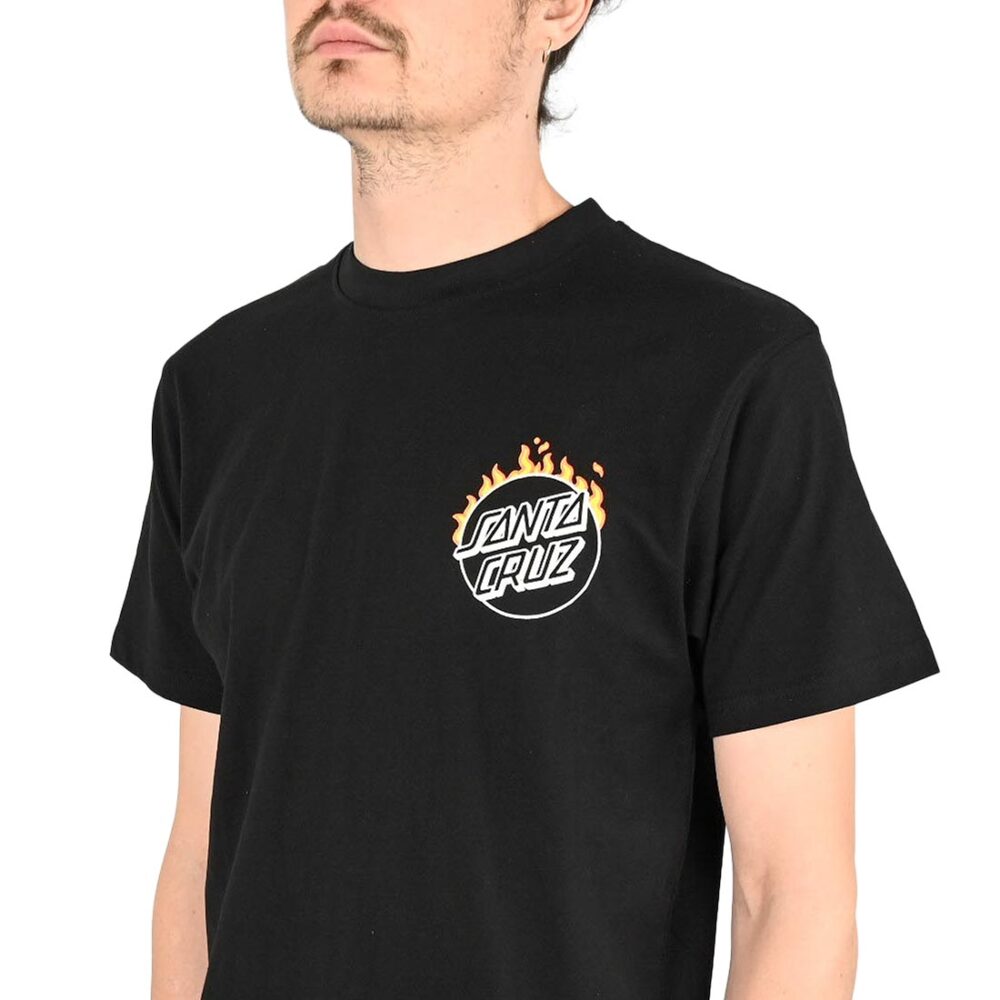 Santa Cruz Burnt Opus OVRSZD S/S T-Shirt - Black