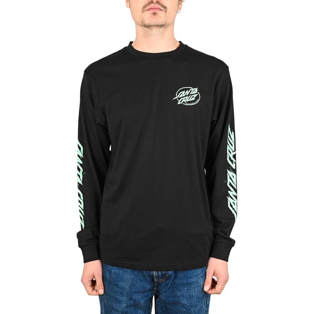 Santa Cruz Cyber Dot L/S T-Shirt - Black