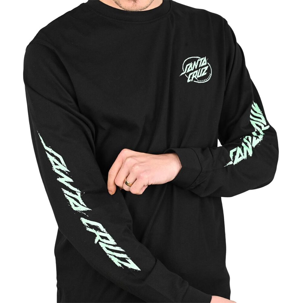 Santa Cruz Cyber Dot L/S T-Shirt - Black
