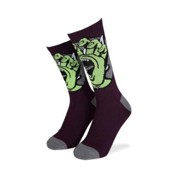Santa Cruz Hand Dot Crew Socks - Dark Cherry