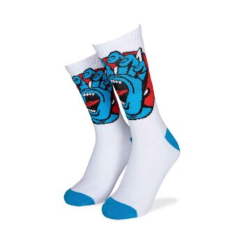 Santa Cruz Hand Dot Crew Socks - White