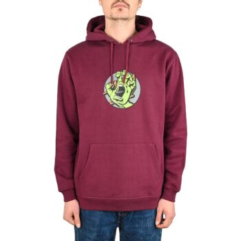 Santa Cruz Hand Dot Front Pullover Hoodie - Dark Cherry