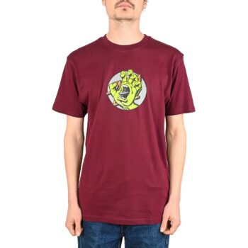 Santa Cruz Hand Dot Front S/S T-Shirt - Dark Cherry