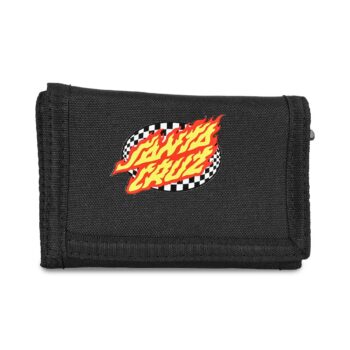 Santa Cruz Oval Check Flame Wallet - Black