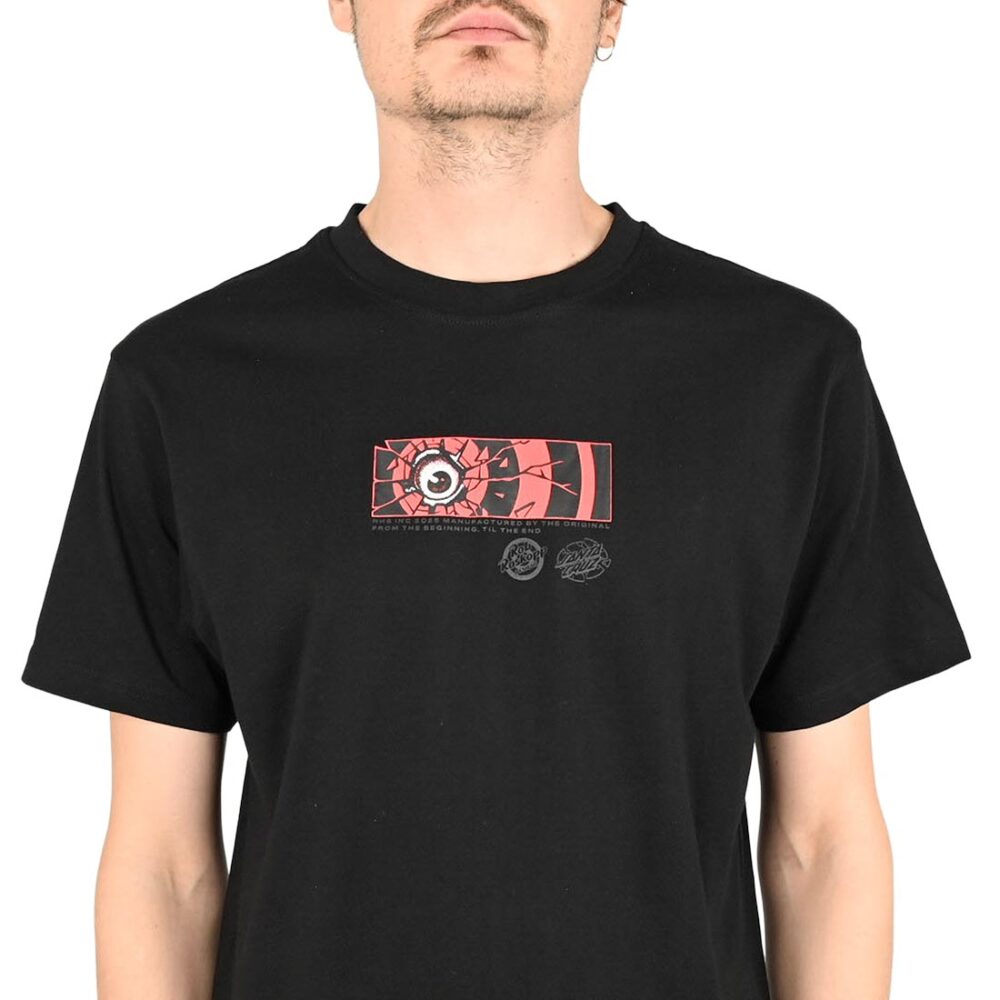 Santa Cruz Roskopp Dissect Strip S/S T-Shirt - Black