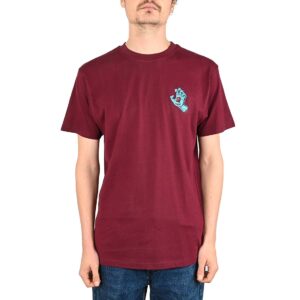 Santa Cruz Screaming Hand Chest S/S T-Shirt - Dark Cherry