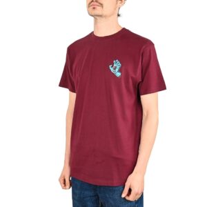 Santa Cruz Screaming Hand Chest S/S T-Shirt - Dark Cherry