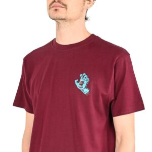 Santa Cruz Screaming Hand Chest S/S T-Shirt - Dark Cherry