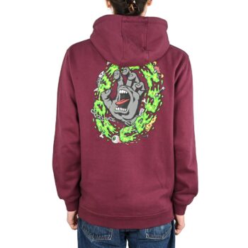 Santa Cruz Slime Scream Pullover Hoodie - Dark Cherry