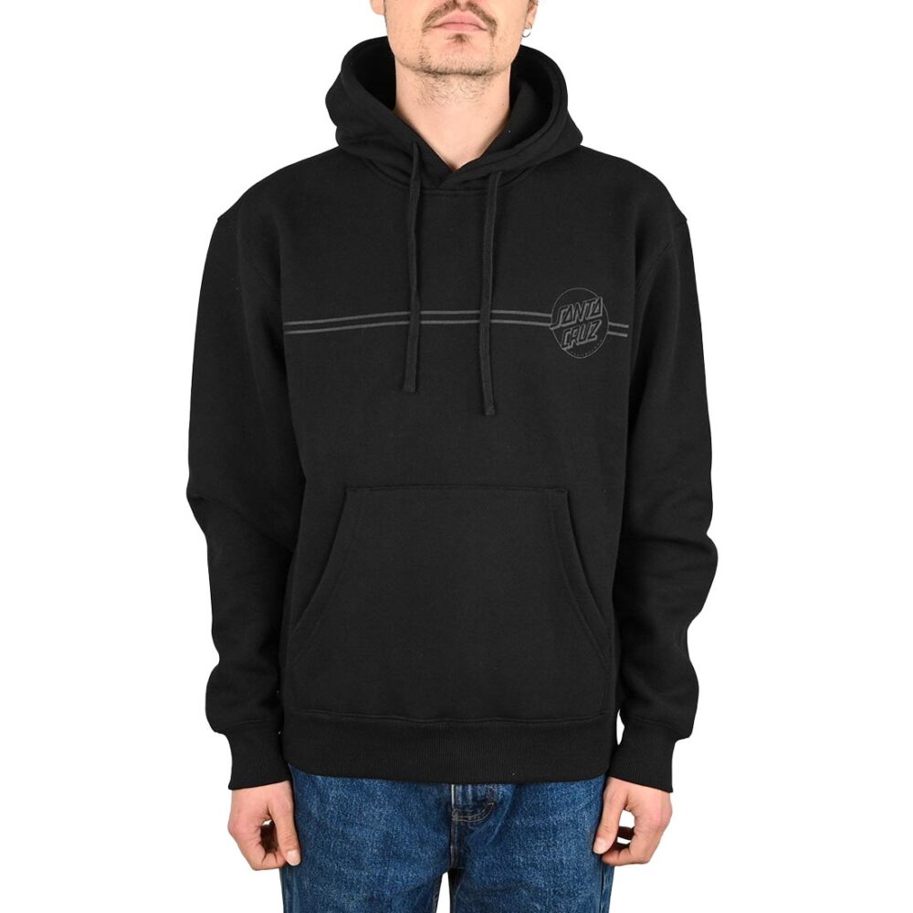Santa Cruz Tonal Opus Dot Stripe Pullover Hoodie - Black