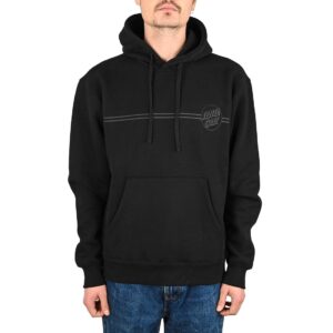 Santa Cruz Tonal Opus Dot Stripe Pullover Hoodie - Black