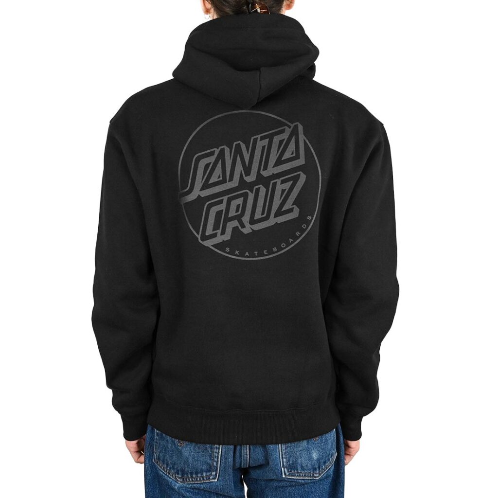 Santa Cruz Tonal Opus Dot Stripe Pullover Hoodie - Black