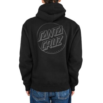 Santa Cruz Tonal Opus Dot Stripe Pullover Hoodie - Black