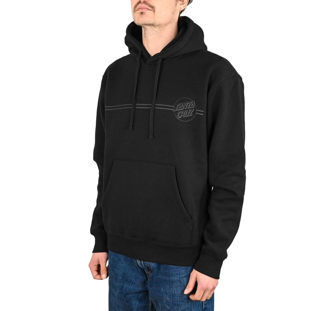 Santa Cruz Tonal Opus Dot Stripe Pullover Hoodie - Black