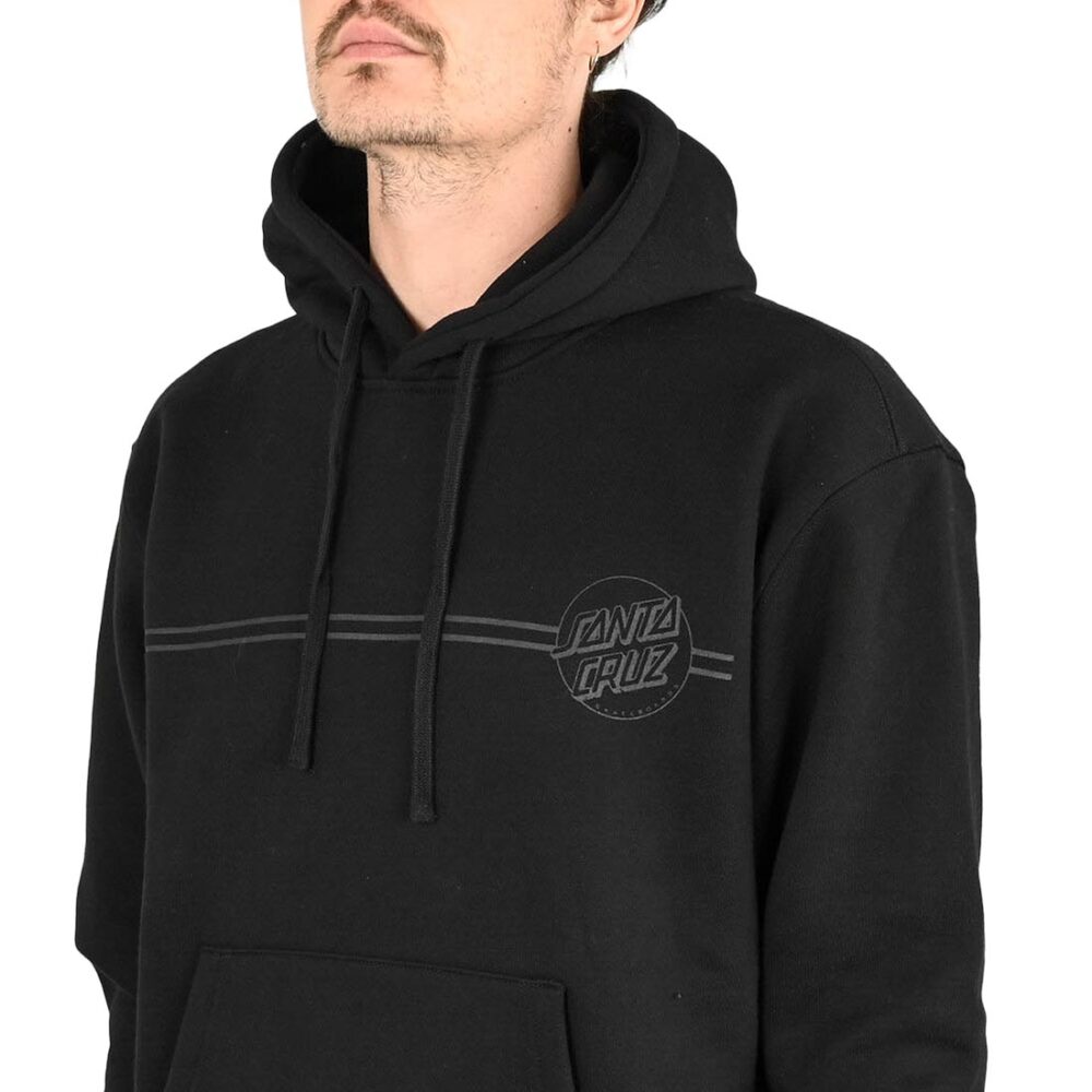 Santa Cruz Tonal Opus Dot Stripe Pullover Hoodie - Black