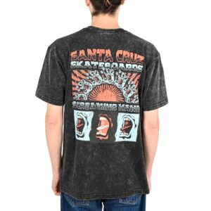Santa Cruz VTG Screaming Connect S/S T-Shirt - Black Acid Wash