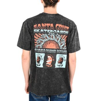 Santa Cruz VTG Screaming Connect S/S T-Shirt - Black Acid Wash