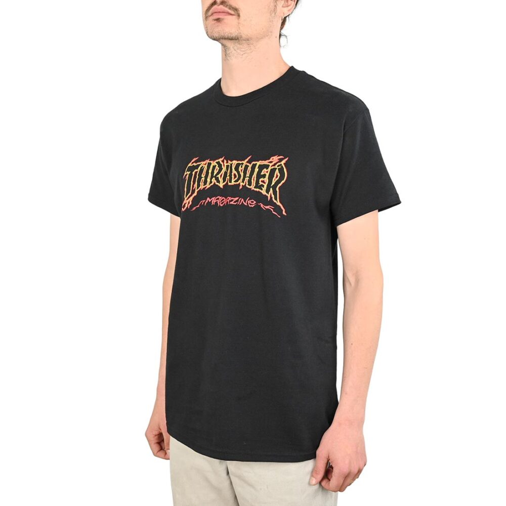 Thrasher Cracked S/S T-Shirt - Black