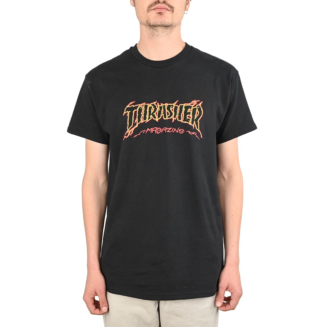 Thrasher Cracked S/S T-Shirt - Black -  L