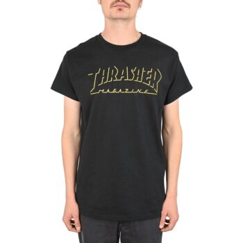 Thrasher Shadow Mag Logo S/S T-Shirt - Black
