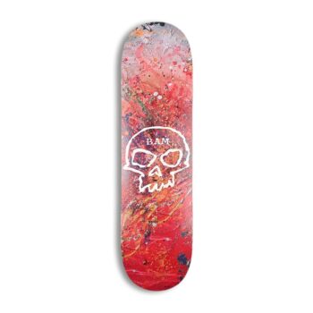 Zero Bam Margera Single Skull Skateboard Deck - Red