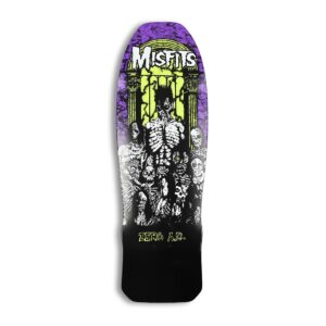 Zero x Misfits Earth AD 10″ Skateboard Deck - Purple Dipped