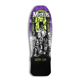 Zero x Misfits Earth AD 10" Skateboard Deck - Purple Dipped