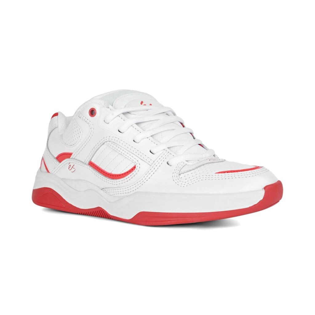 eS TJ Rogers Skate Shoes - White/Red