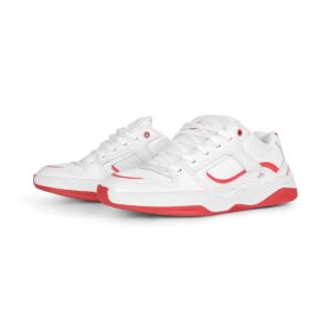 eS TJ Rogers Skate Shoes - White/Red