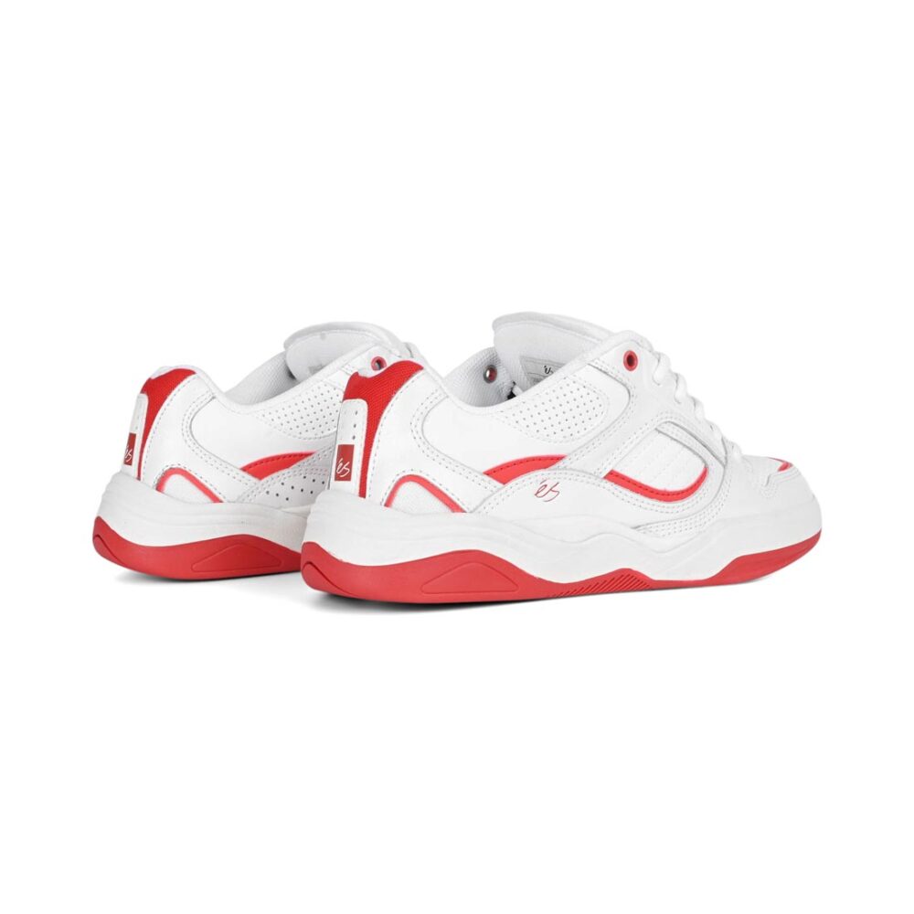 eS TJ Rogers Skate Shoes - White/Red