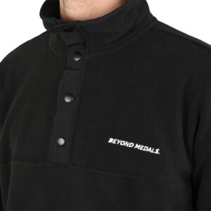 Beyond Medals Half Snap Pullover Fleece - Black
