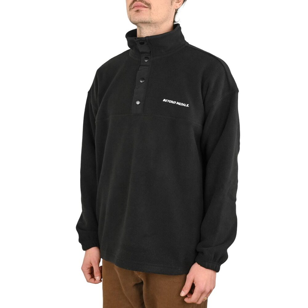 Beyond Medals Half Snap Pullover Fleece - Black