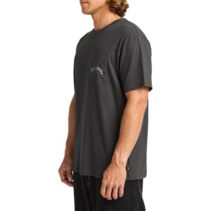 Billabong Stacked Arch S/S Pocket T-Shirt - Washed Black