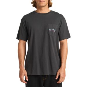 Billabong Stacked Arch S/S Pocket T-Shirt - Washed Black