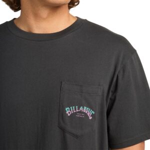Billabong Stacked Arch S/S Pocket T-Shirt - Washed Black