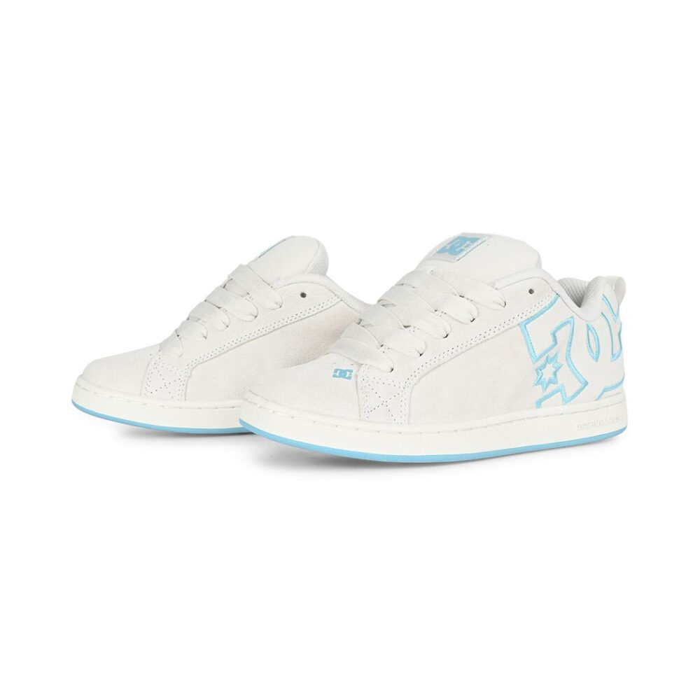 DC Women's Court Graffik Skate Shoes - Off White