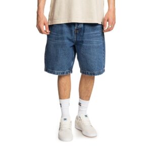 DC Worker Baggy Denim Shorts - Stone Indigo