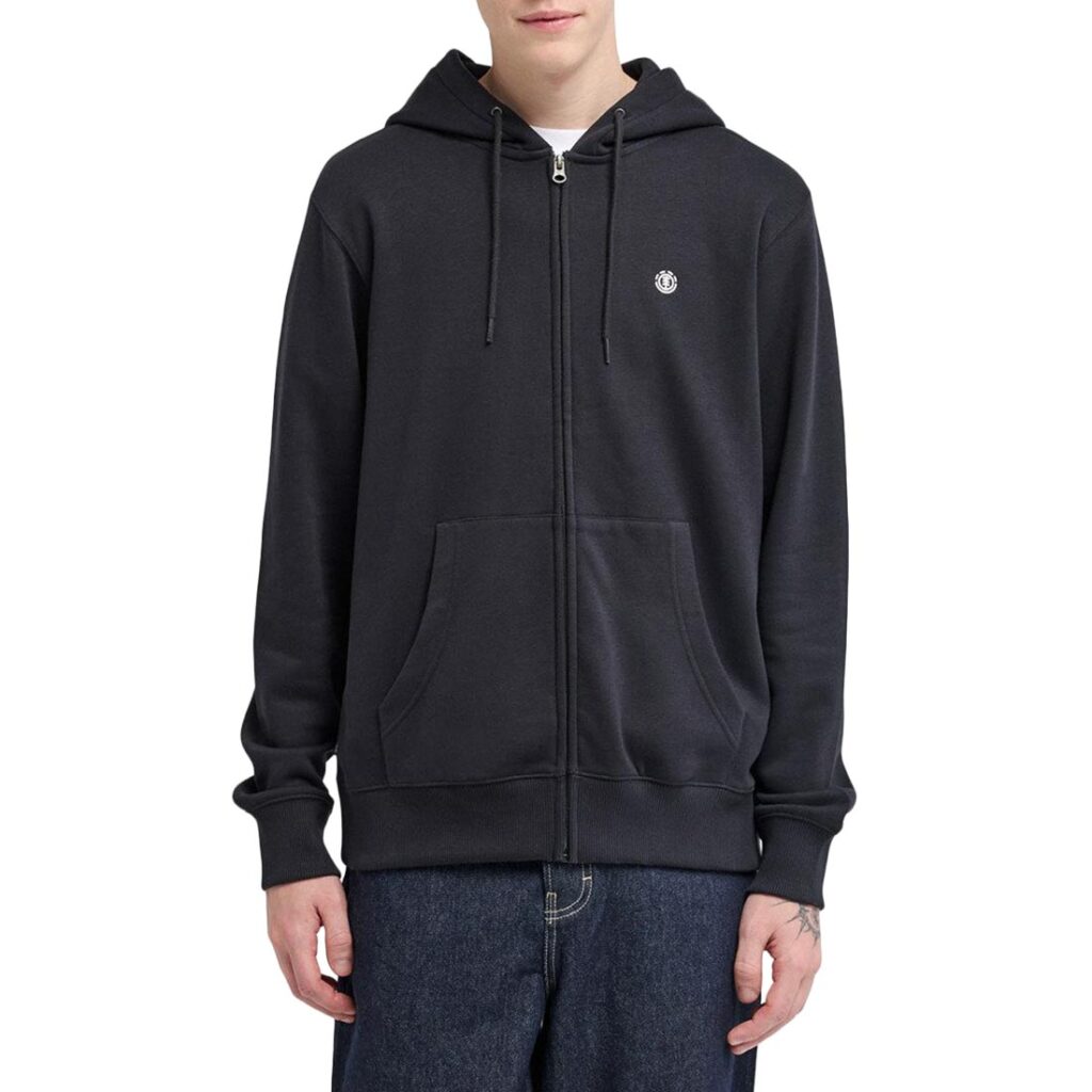 Element Icon Embroidery Zip Hoodie - Flint Black