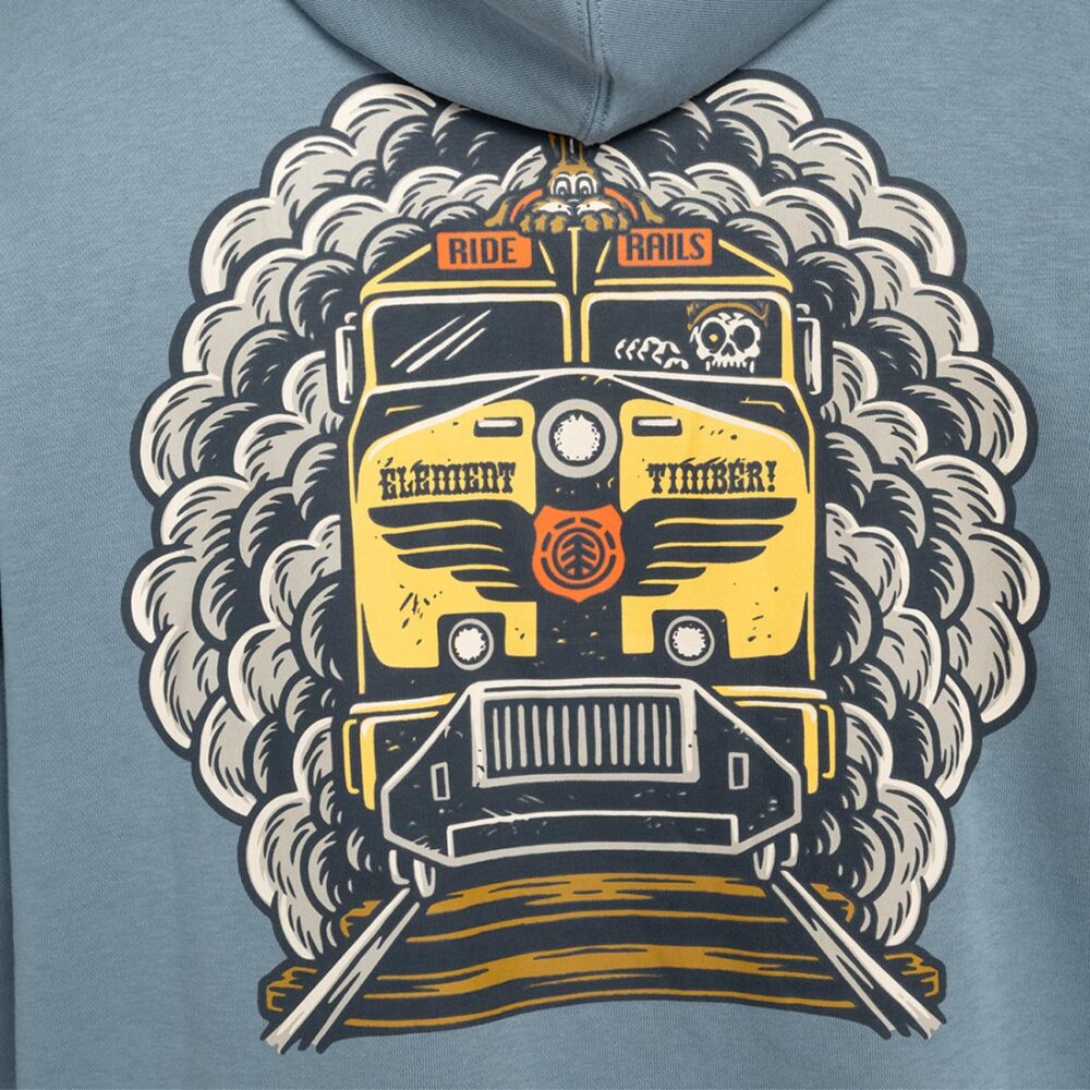 Element x Timber Freight Train Pullover Hoodie - Blue Mirage