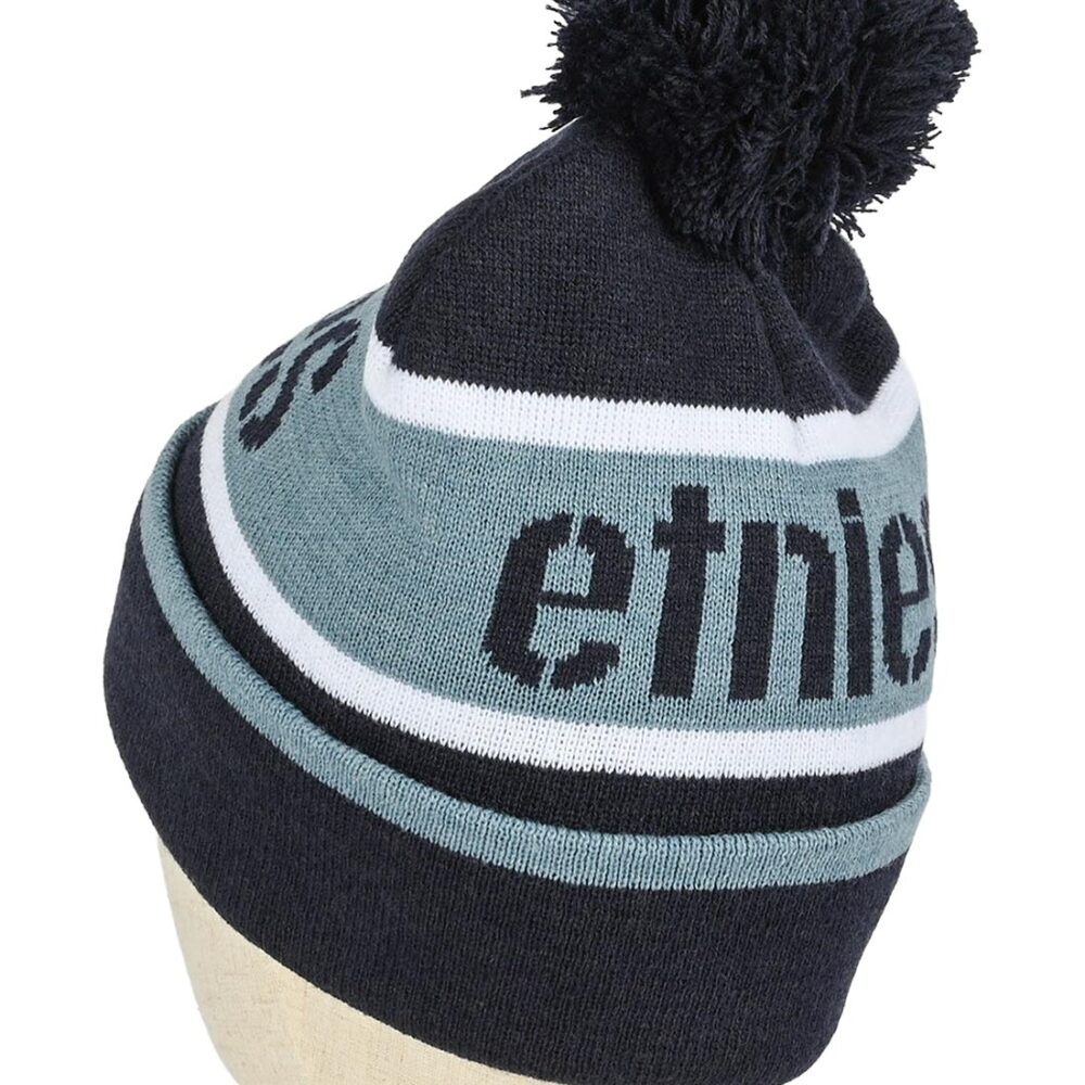 Etnies Stencil Pom Beanie Hat - Navy