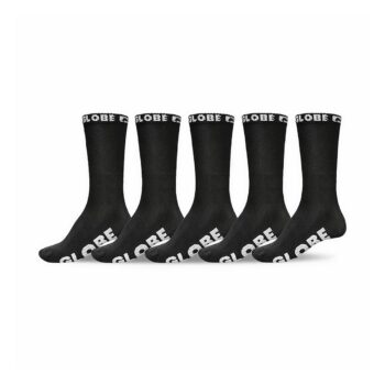 Globe Blackout Hi Crew Socks 5 Pack - Black/Black