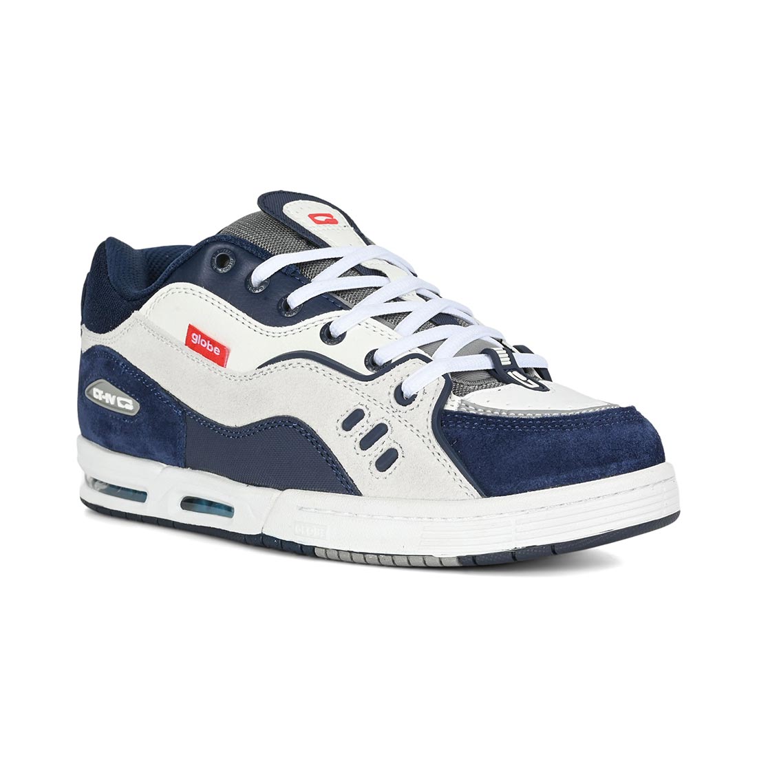 Globe CT-4 Skate Shoes - White/Navy - Mens 9 UK - Suede