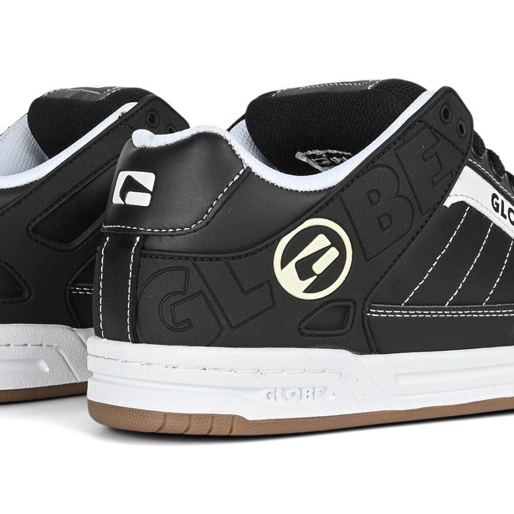 Globe Tilt Skate Shoes - Black/White/Stitch