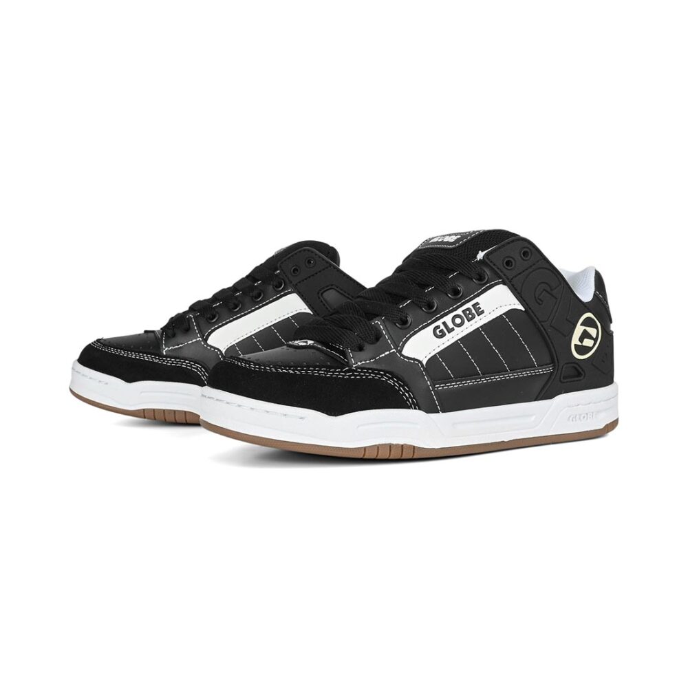 Globe Tilt Skate Shoes - Black/White/Stitch