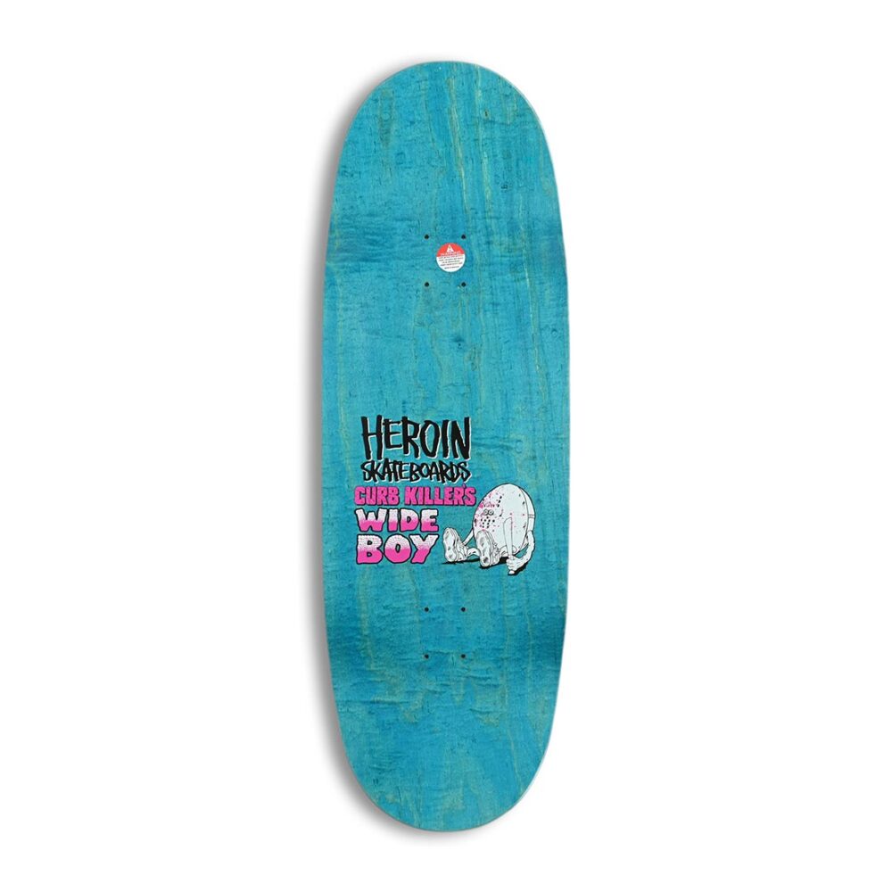 Heroin Skateboards Curb Killer Wide Boy Egg 10.75" Deck
