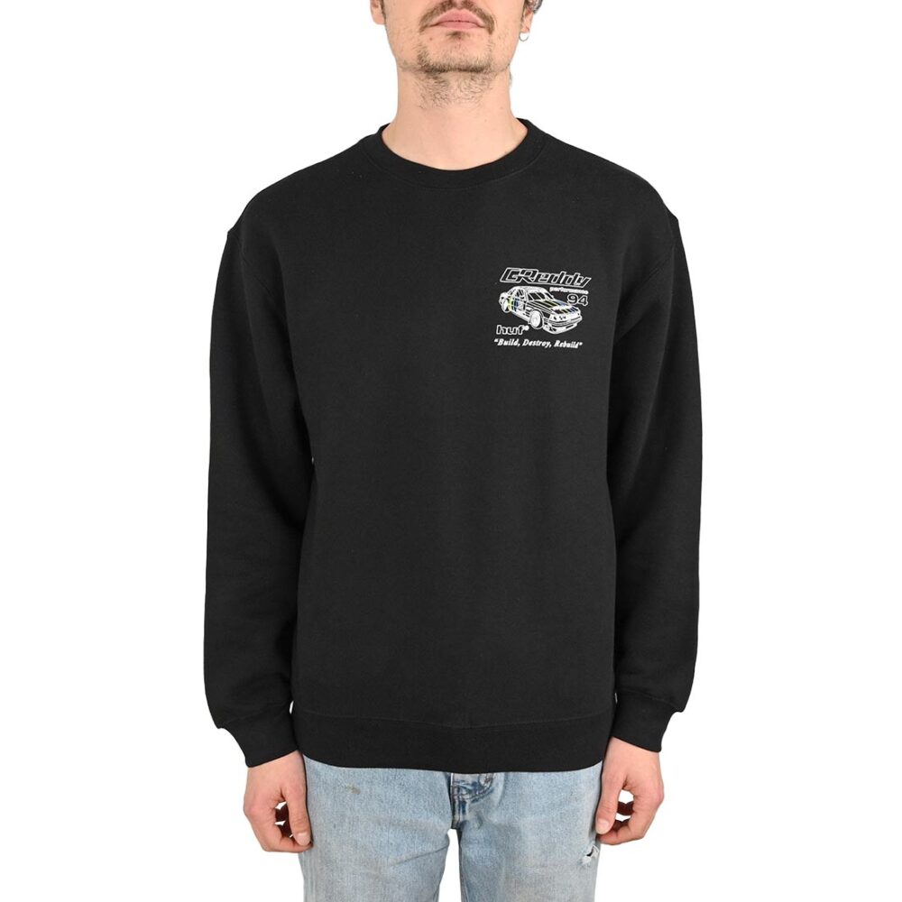 Huf x GReddy Retro Mod Crew Sweater - Black