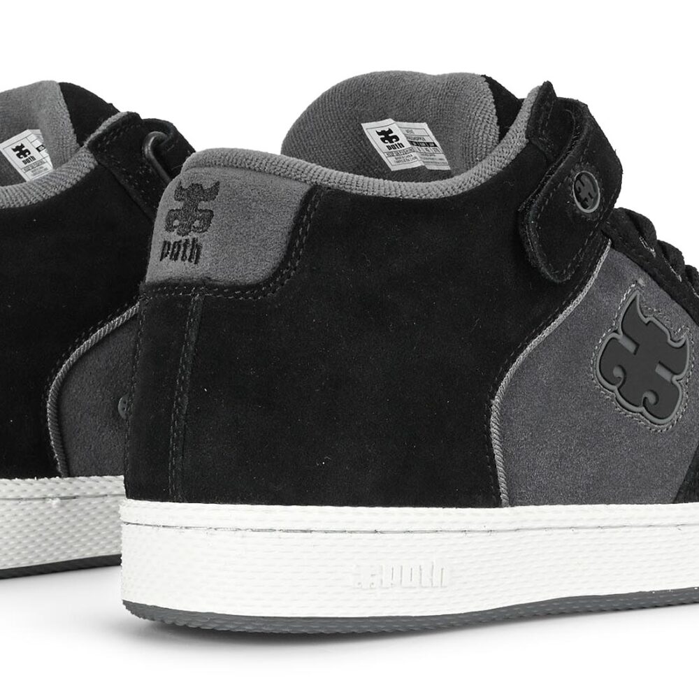 IPATH Grasshopper High-Top Skate Shoes - Black/Grey Suede